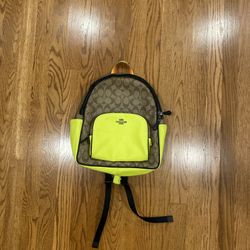 Coach Backpack Yellow And Black 