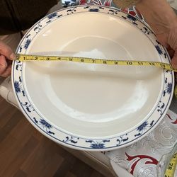 14” Blue Lotus Round Platter (cameo) Restaurant Plate 