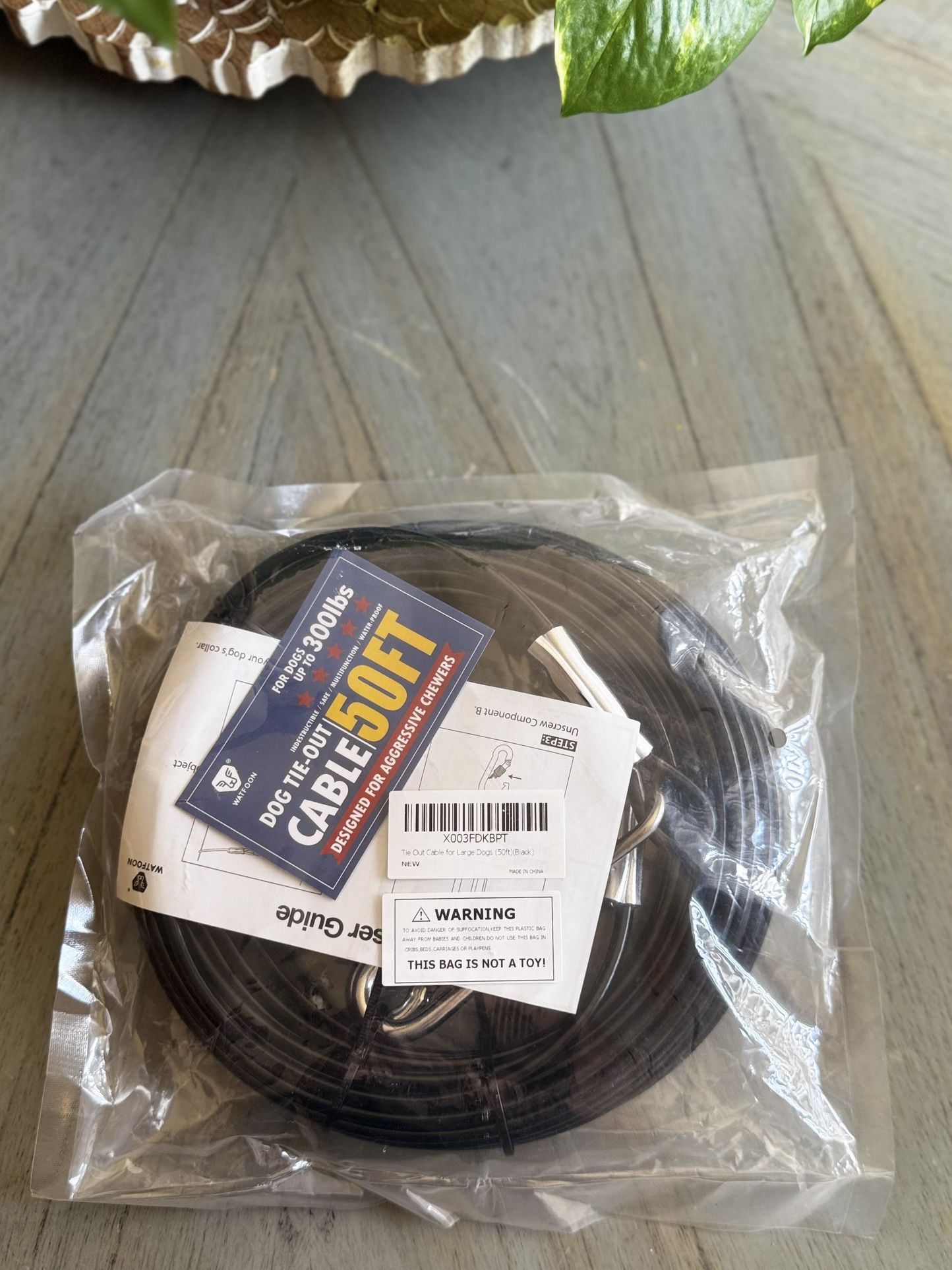 Tie Out Cable for Dogs Up to 300lbs