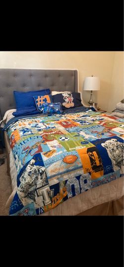 Disney twin comforter with sheet, pillows and sham price to sell