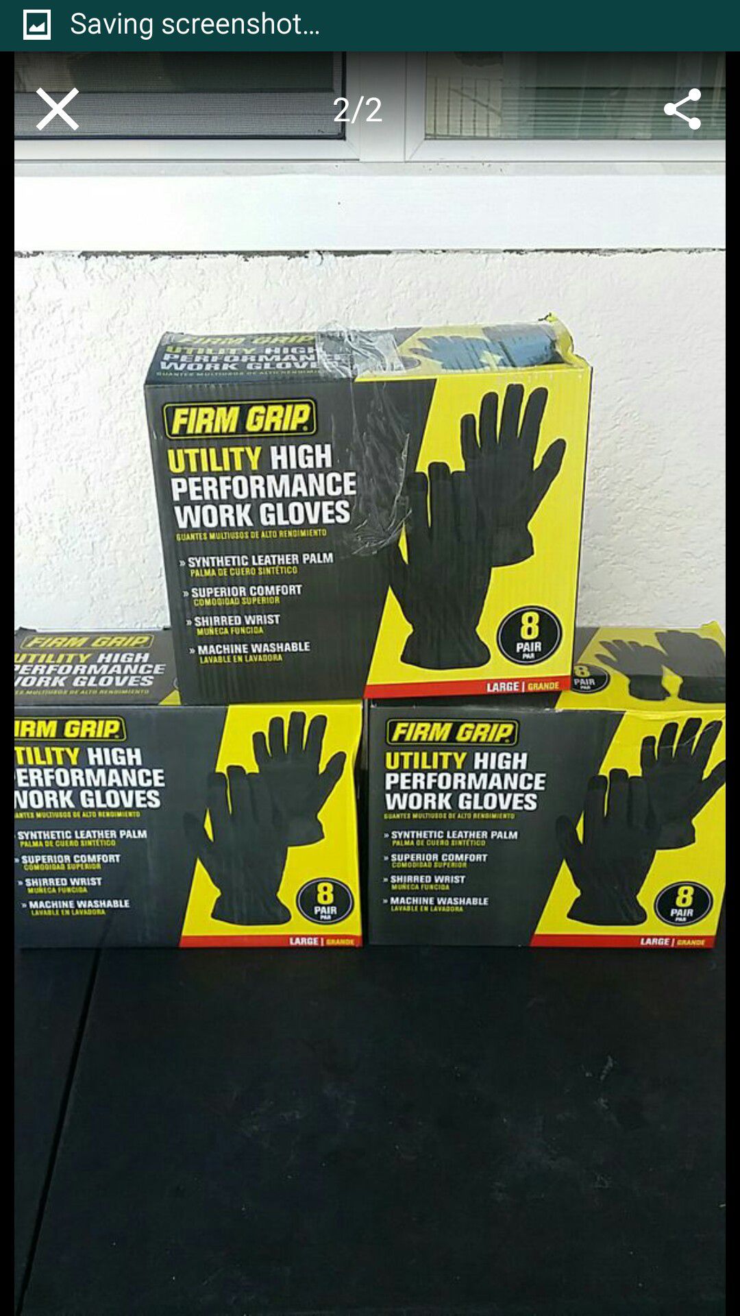 Firm Grip Large Light Weight Utility Performance Work Gloves 8