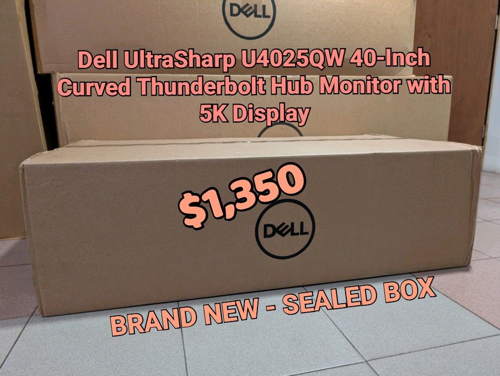 Dell UltraSharp U4025QW 40-Inch Curved Thunderbolt Hub Monitor with 5K Display