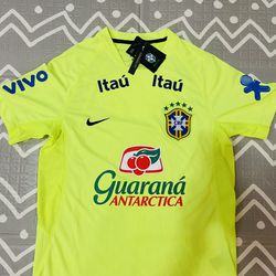 Nike Brasil Brazil Training Neon Green Pre Match Soccer Jerseys
