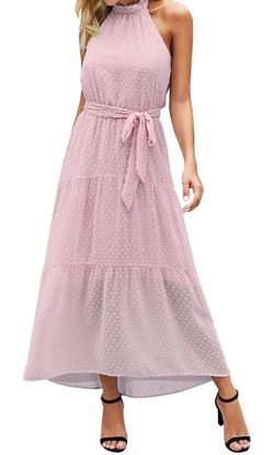 Light pink halter dress