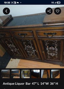Antique liquor bar