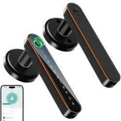 IRONZON Fingerprint Door Lock with Handle Smart Door Lock with Keypad for Home Hotel Office Apartment Bedroom