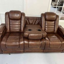 Backtrack Chocolate Power Reclining Sofa