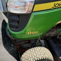 John Deere Tractor, Lawn Cart, Lawn Sweep