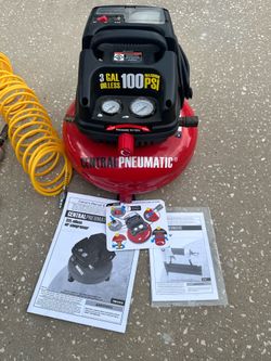 Air compressor, hose and gun