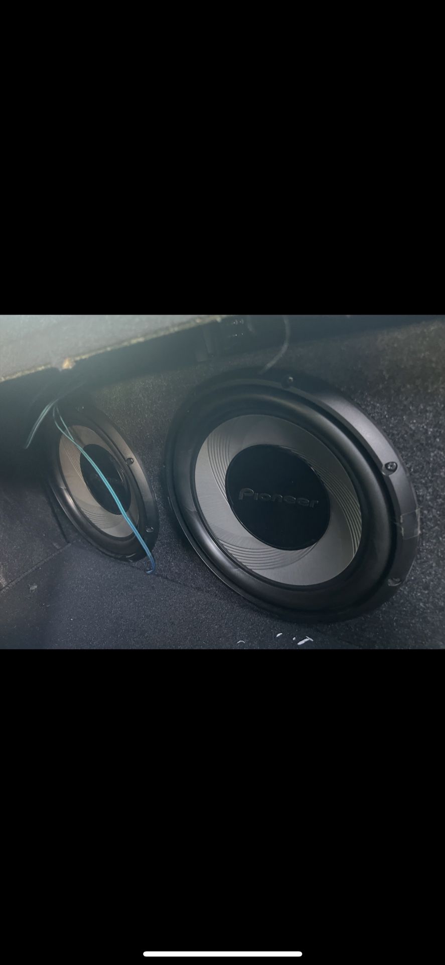 Subwoofers And Pioneers Amp With Wiring