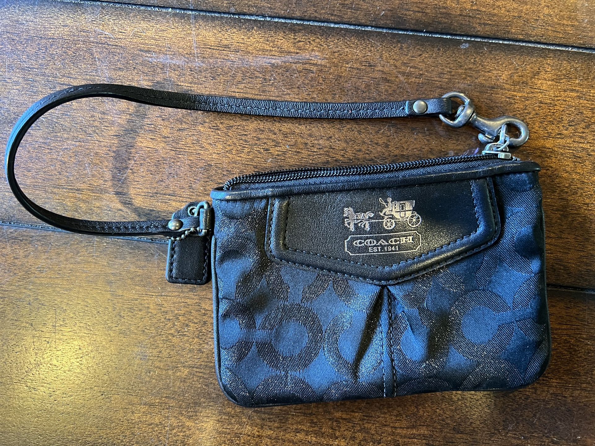 Black Coach Wristlet