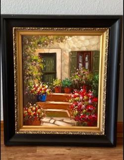 Art Oil Paint Painting On Canvas frame 29”x34