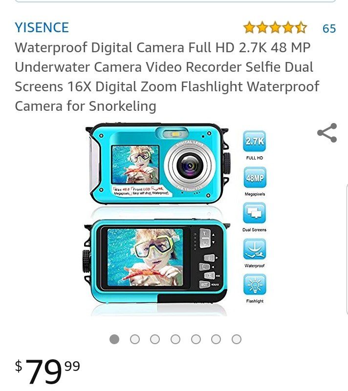 Waterproof digital camera 48MP
