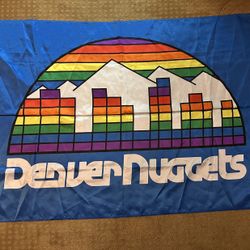 Denver Nuggets Blue (Rainbow Skyline) Flag