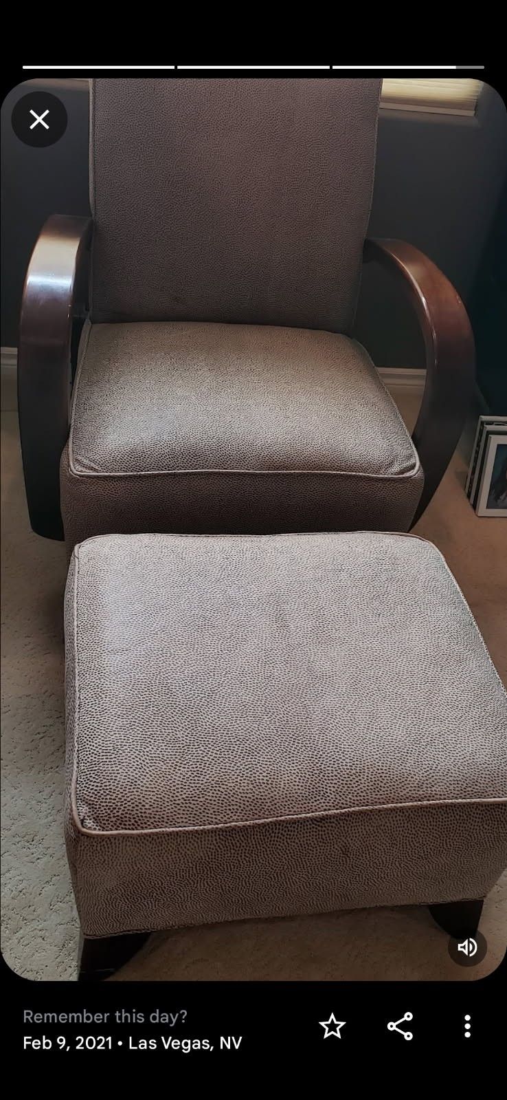 SALE! Soft Leather Chair & Ottoman