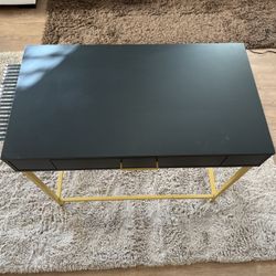 Black Designer Desk With Drawer 
