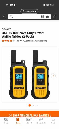 Dewalt walkie talkie
