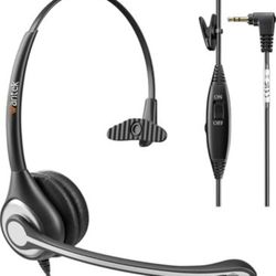 Wantek 2.5mm Telephone Headset with Mic Noise Cancelling A600F NEW