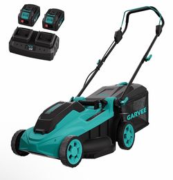 17 Inch Electric Lawn Mower Cordless, 40V 4.0Ah Battery Powered Lawn Mower with Brushless Motor, Lightweight Walk-Behind Push Mower for Small to Mediu