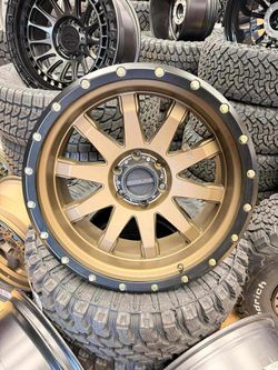20" Raceline Wheels Bronze Black Ring All 4 Wheels 