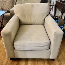 Modern Beige Armchair – Comfy & Stylish (Light Wear) – $100 OBO
