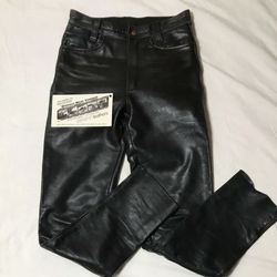 Vanson black leather pants