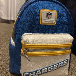Chargers Loungefly Mini Backpack And Wallet