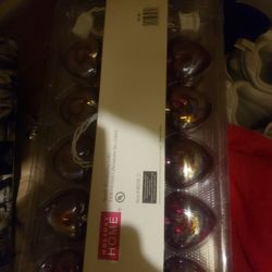 set of 3 hearts   hooxeslight up  for hanging xmas