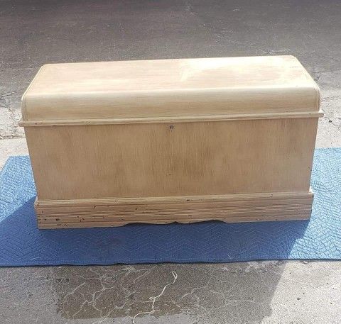 Vintage Sterling Depression Blonde Cedar Chest