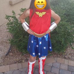 Wonder Woman Costume For Young Girl Or Pre-teen 