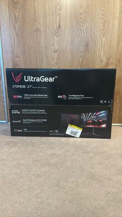 27 Inch UltraGear QHD 1440P Nano IPS 1ms 165Hz HDR Monitor with G-SYNC Compatibility
