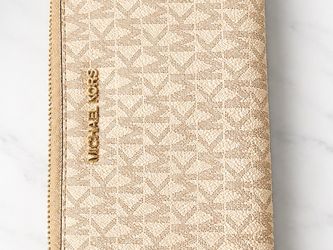 Michael Kors Monogram Zip Around Wallet