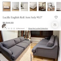 Lucille English Roll Arm Sofa