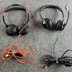 Plantronics Headset Blackwire 5220 C5220 USB-A Headsets Logitech H390 Pair
