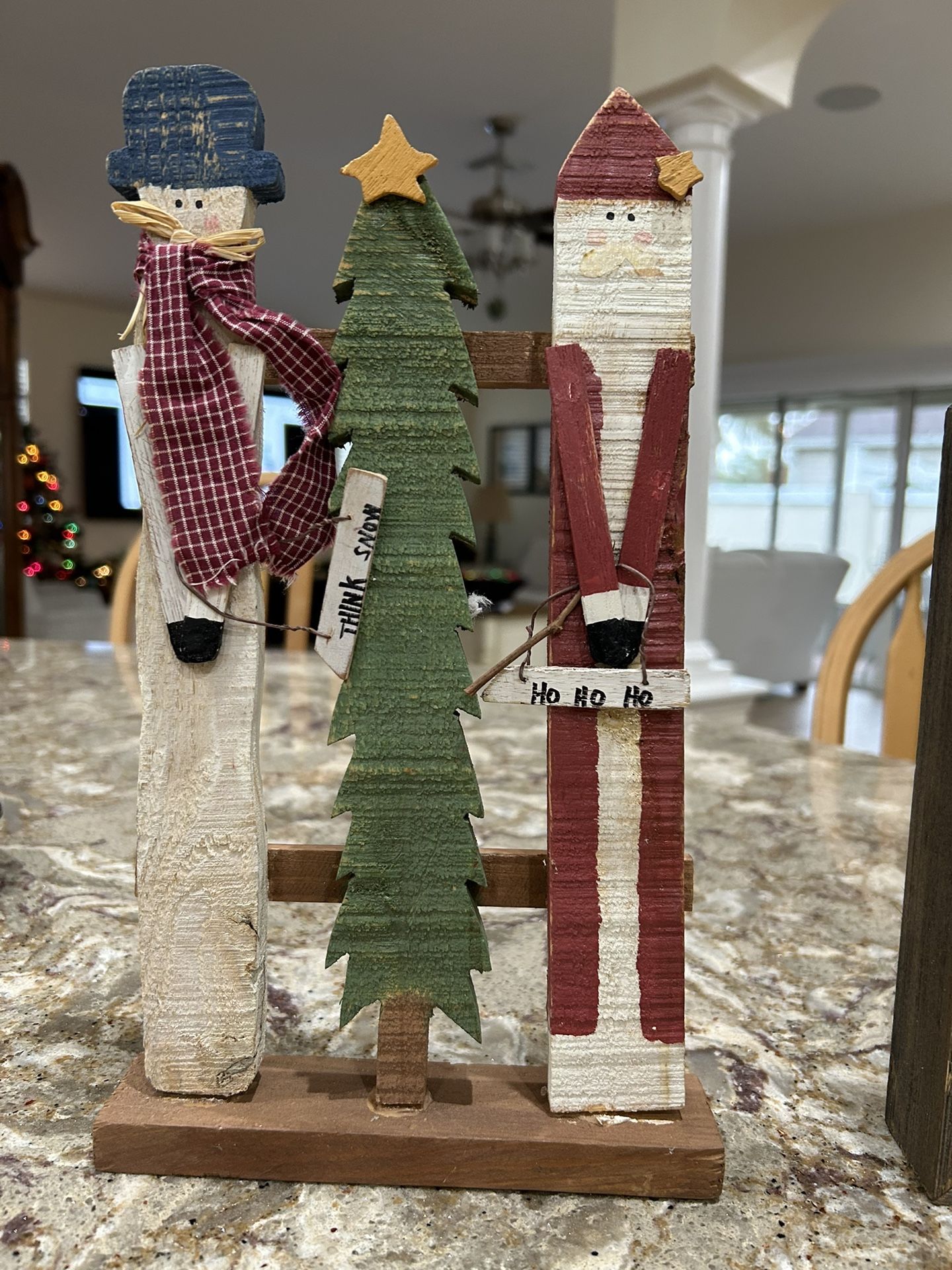 Wooden Christmas Decor - 7 x