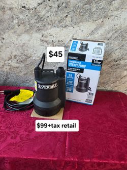Submersible pump $99+tax retail