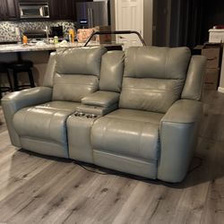 Sofa and loveseat, power reclining Faux Leather