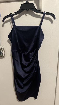 Navy Blue Short Prom Dress