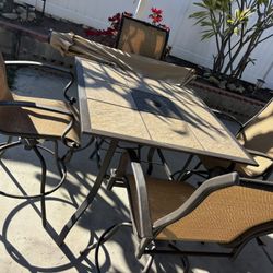 Patio Table Bar Set Tall
