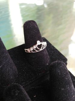 Anillo corona plata sólida 925