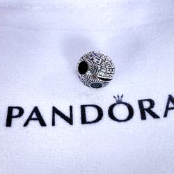 Genuine PANDORA Star Wars Death Star Charm W/Pouch