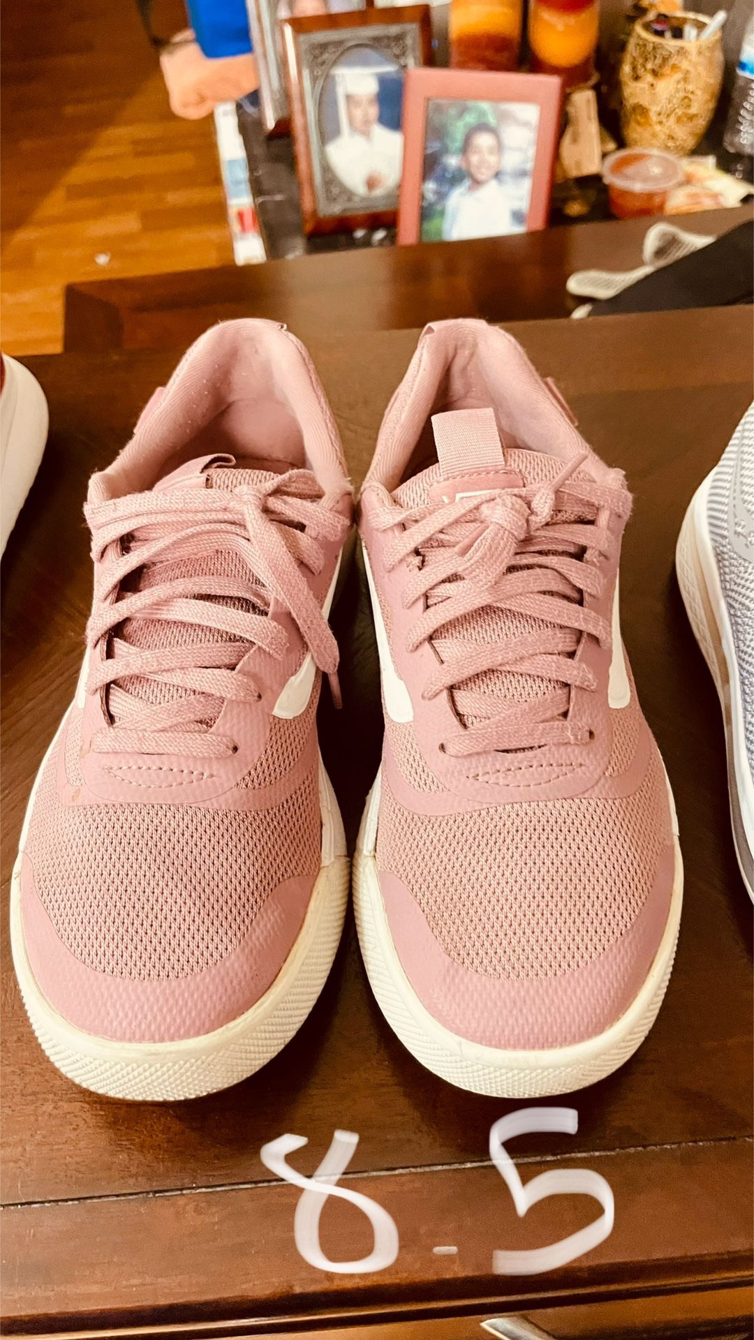 Two Pairs Shoes Vans Red sizes 8  Pink sizes 8.5.   $15 each