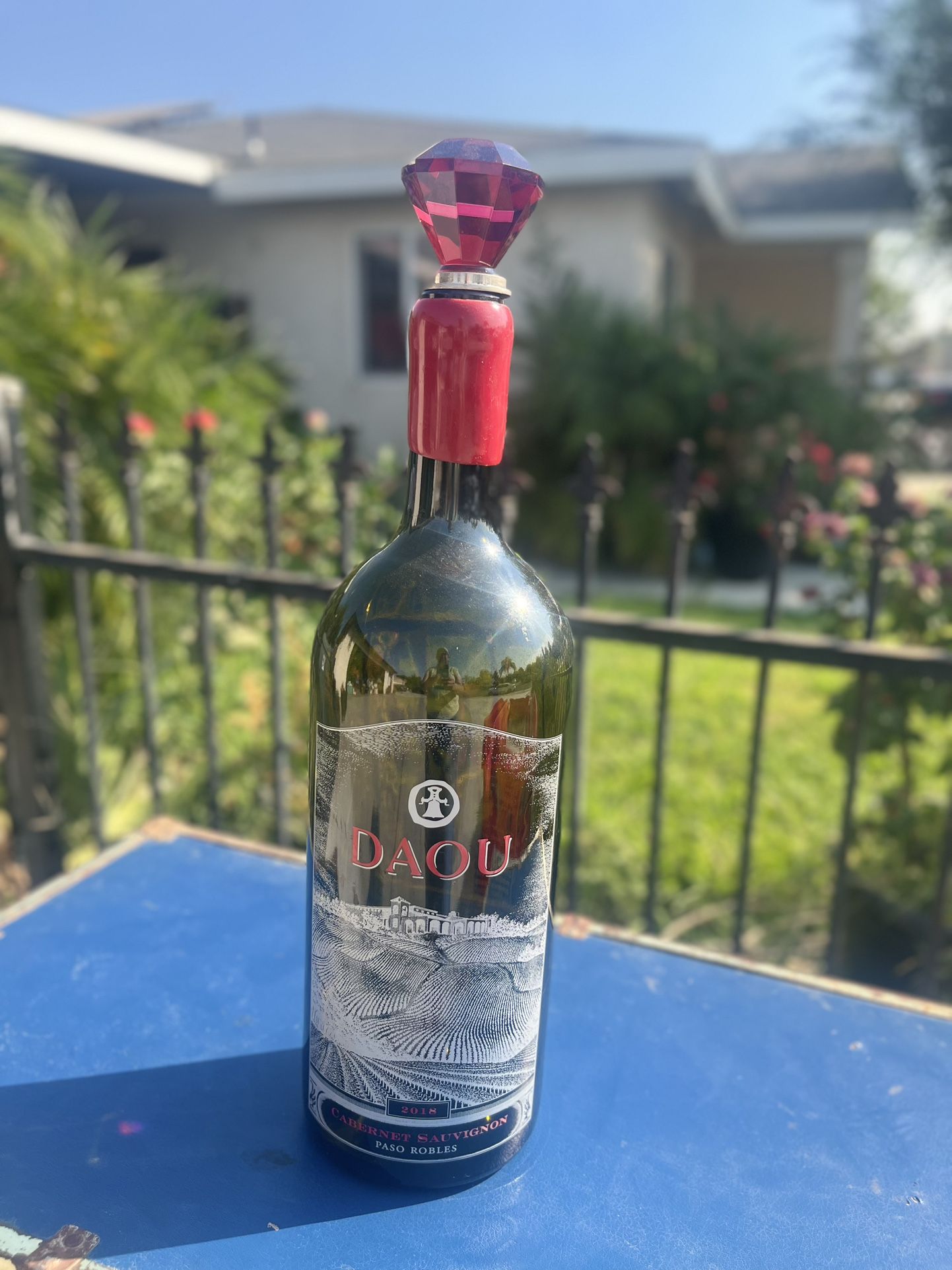 Bottle, Ruby Red Topper