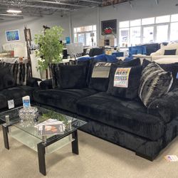 Soft Black Sofa and Loveseat $2399🖤🔥