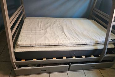 Bunk bed  with drawers and mattresses