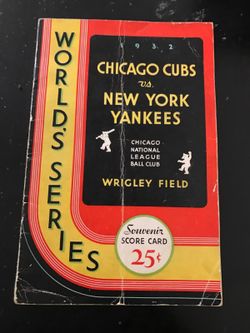 Original cubs Yankees World Series program