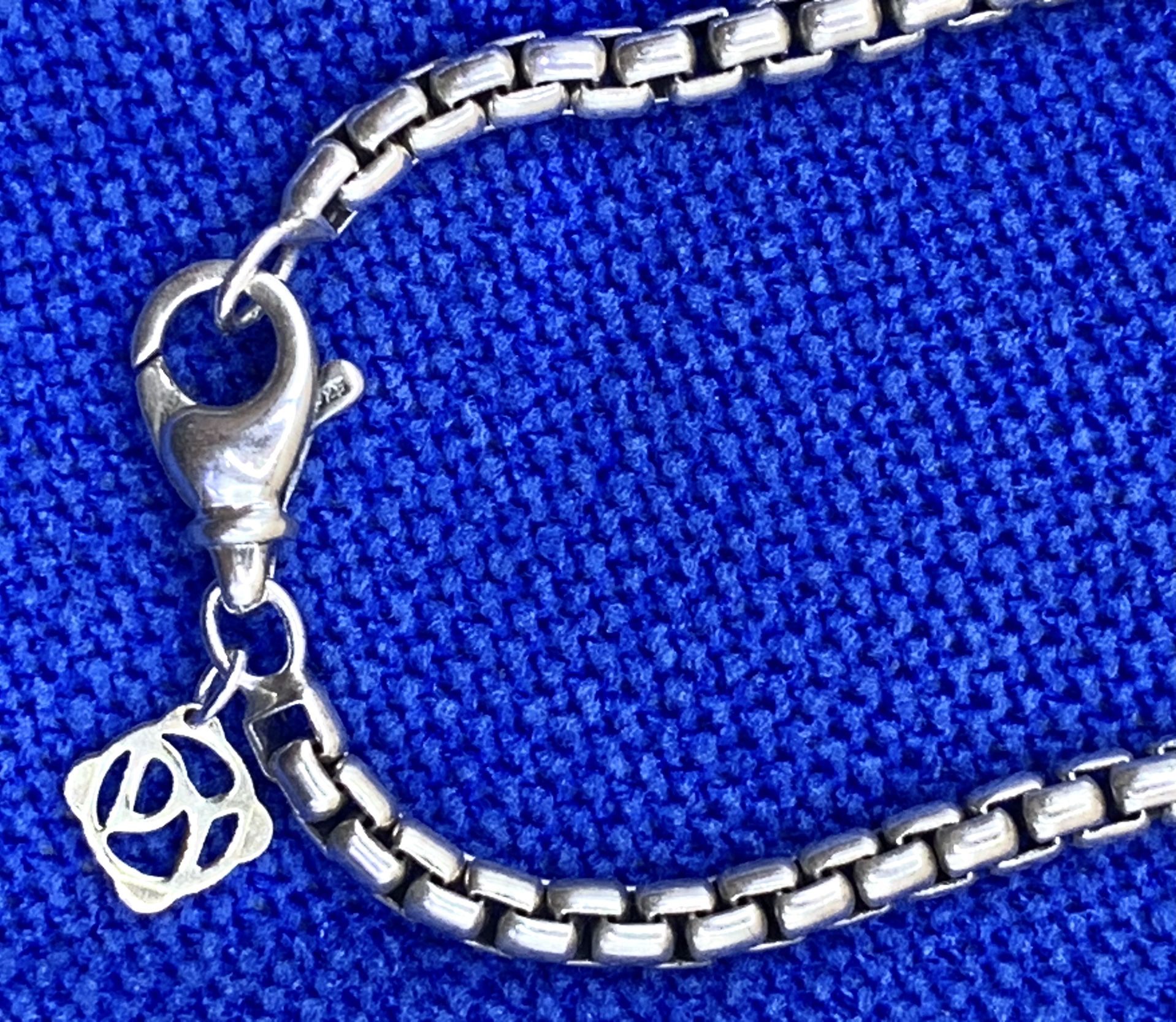 David Yurman 18” Mens 925 Silver Box Chain 3.6mm Wide!