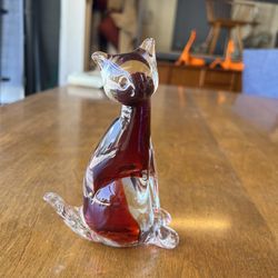 Vintage Murano Italian Glass Cat