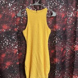 Yellow mini dress