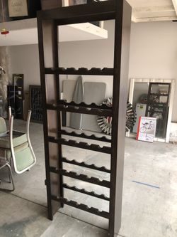 Tall Dark Brown Wine Rack